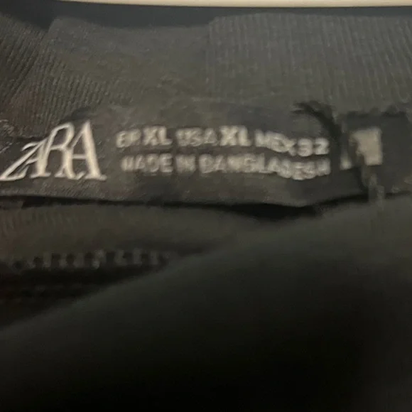 Zara Black Cropped Long Sleeve Shirt - Picture 6 of 8